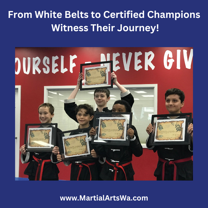 bellevue karate and martial arts students turning into leaders group photo