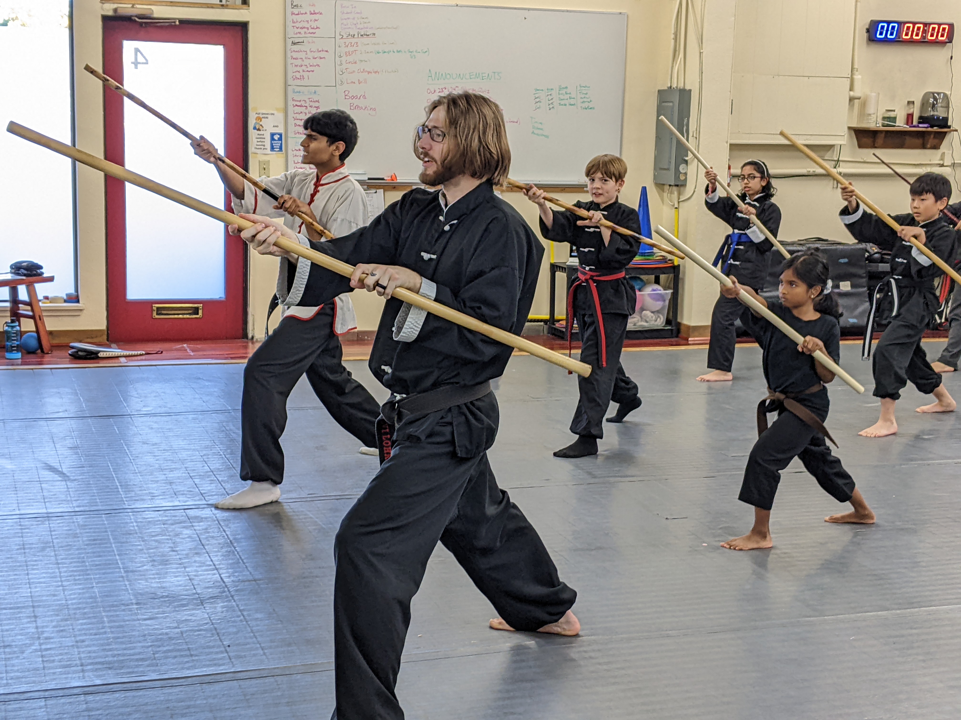 kempo kung fu or karate students training