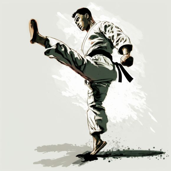 martial arts techniques illustration chart