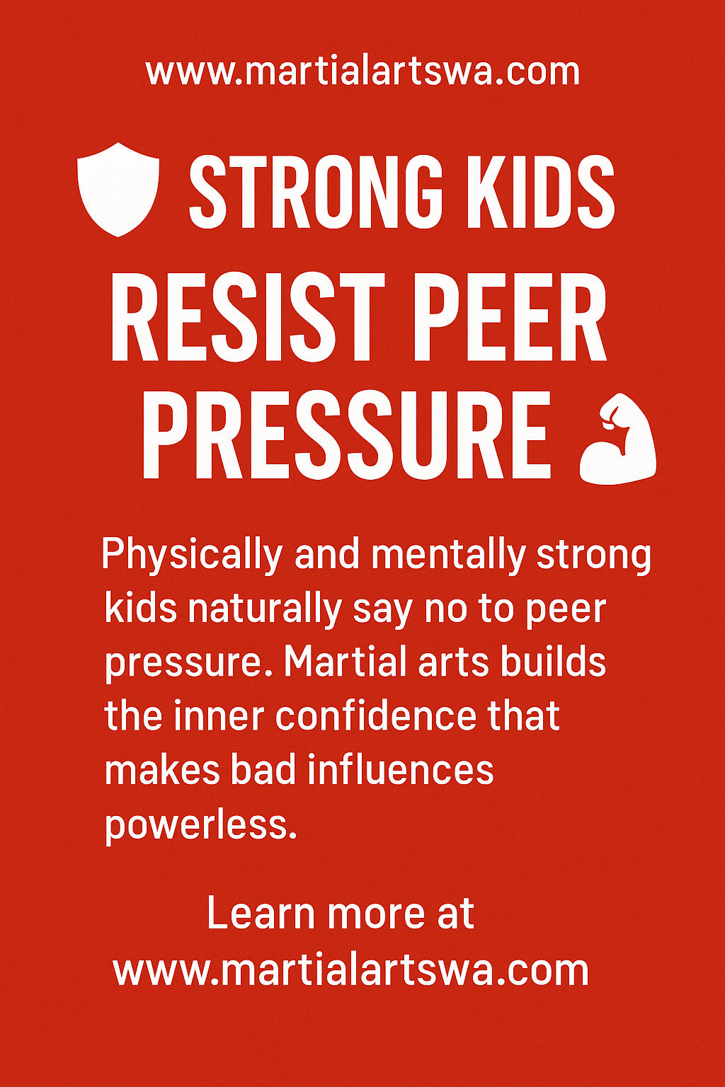 strond kids resist peer pressure - karate and martial arts work