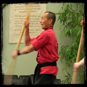 Bellevue Martial Arts for Adults image of martial arts student with staff
