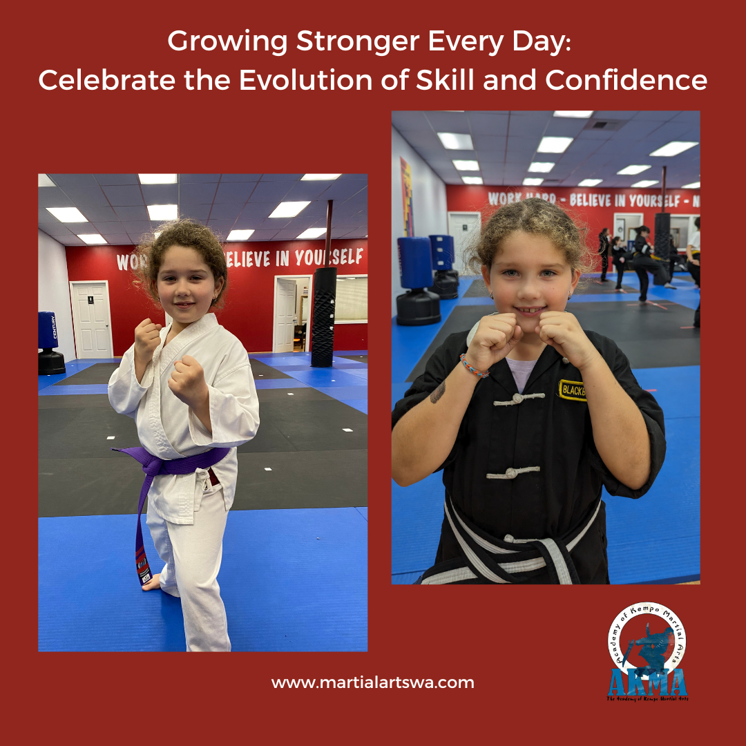 academy of kempo martial arts photo of young karate student before and after